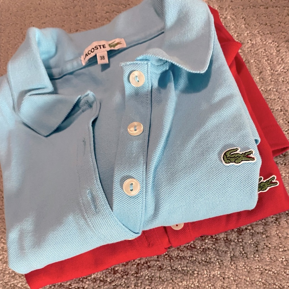 Two new Lacoste polos, never worn!